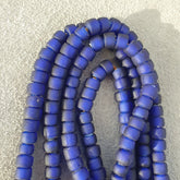 BEAUTIFUL OLD AFRICAN Cobalt blue GLASS ANTIQUE Style BEADS 7MM